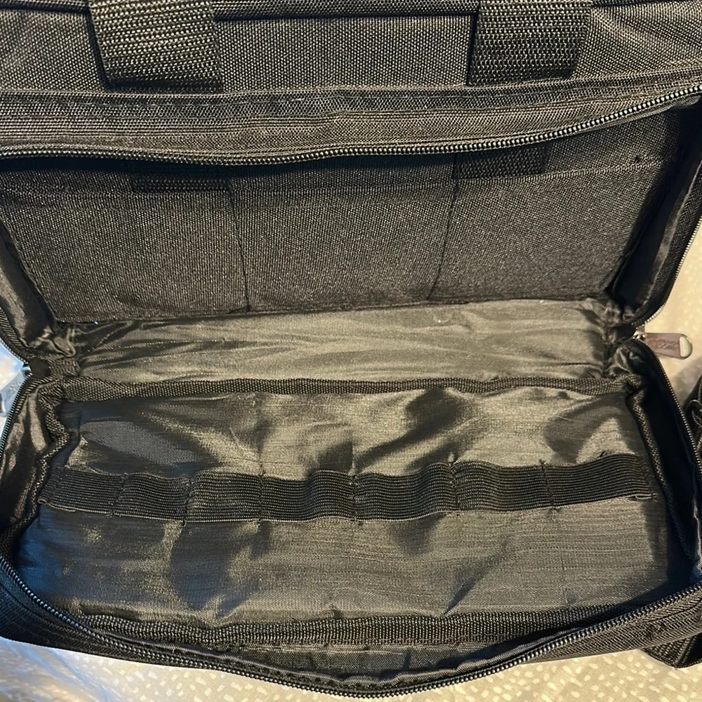 Black Duffel Bag with Rigid Structure and Durable Fabric